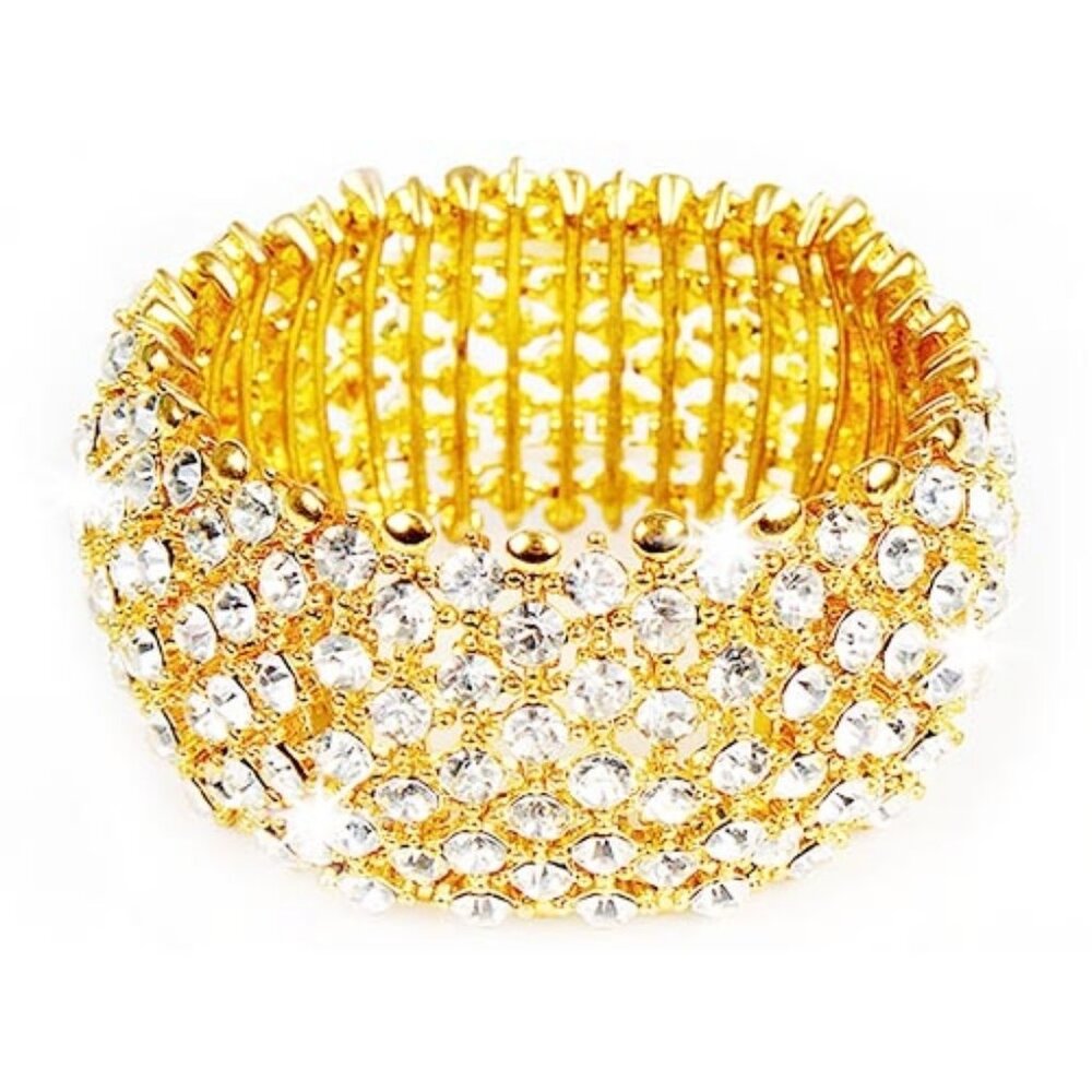 GPCT Noble Burnished Gold Bling Rhinestone Bracelet